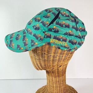 Sprints Bigfoot Running Hat Cap Sasquatch Mountain Forest Print Adjustable OS